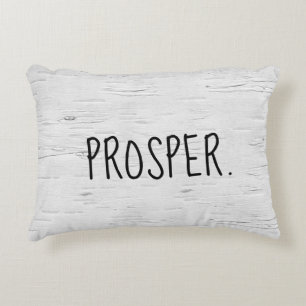 Coussins Décoratifs Oreiller accentué avec texte PROSPER sur bouleau