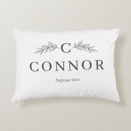 Coussins Décoratifs Oreiller accentué de monogramme de zodiaque person