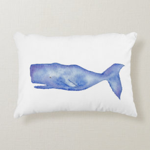 Coussins Décoratifs Oreiller baleine aquarelle