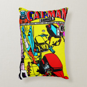 Coussins Décoratifs Oreiller Comics CAT-MAN des années 1940