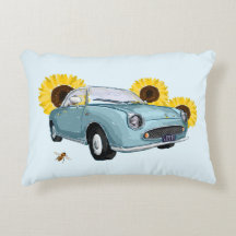 Oreiller d'accent Figaro Aqua pâle