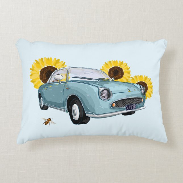 Coussins Décoratifs Oreiller d'accent Figaro Aqua pâle (Devant)