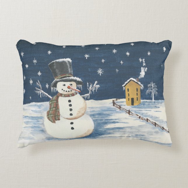 Coussins Décoratifs Oreiller de rêve de Snowman (Devant)