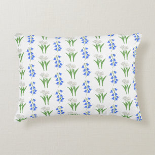 Coussins Décoratifs Oreiller décoratif aux Jacinthes et Tulipes Blanch