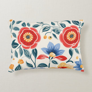 Coussins Décoratifs Oreiller décoratif avec un motif floral vibrant