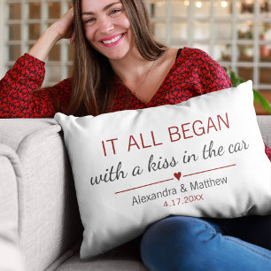 Coussins Décoratifs Où tout a commencé Couples Personnalisés Romantiqu