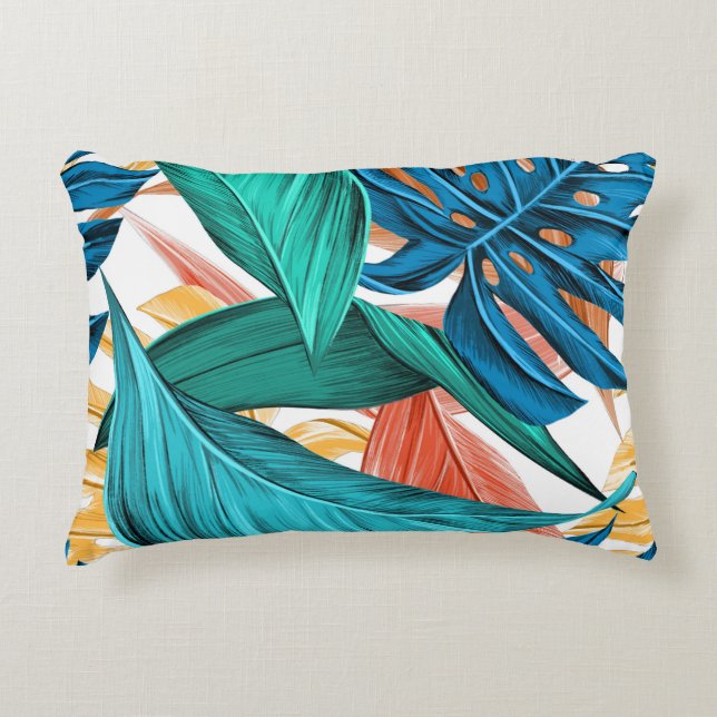 Coussins Décoratifs Palm feuille exotique tropical (Devant)