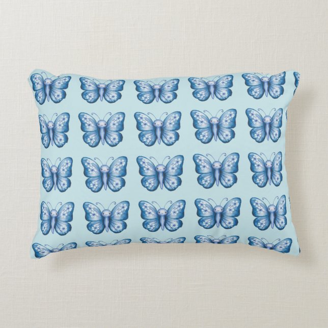 Coussins Décoratifs Papillon bleu (Devant)