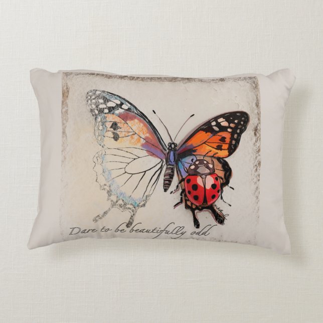 Coussins Décoratifs Papillon et coccinelle (Dos)