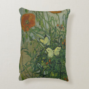 Coussins Décoratifs Papillons et Pavots par Vincent van Gogh