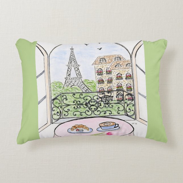 Coussins Décoratifs Paris fantastique et Tour Eiffel (Devant)