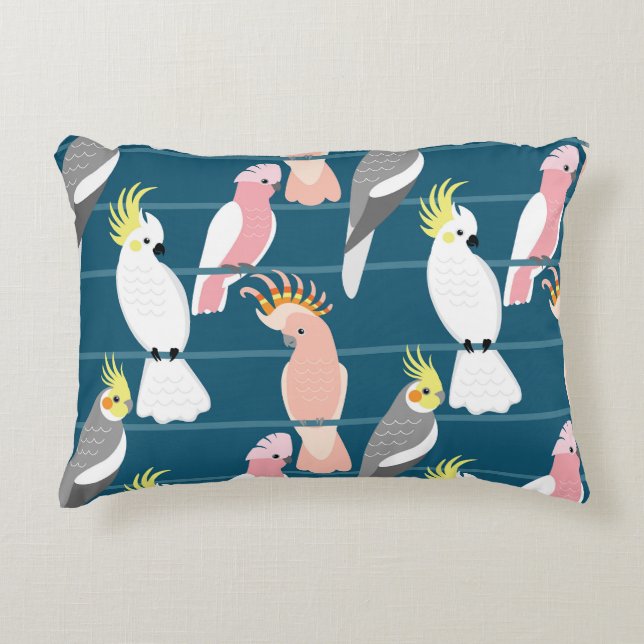 Coussins Décoratifs Parrots de dessin : Motif mignon (Devant)