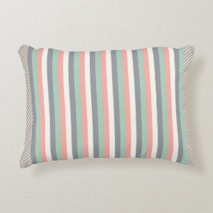 Coussins Décoratifs Pastels clairs en double rayures