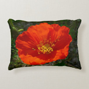 Coussins Décoratifs Pavot rouge de l'Alaska Fleur colorée