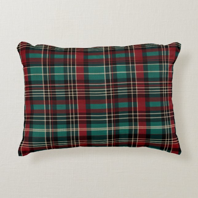 Coussins Décoratifs Pays Red Green Plaid Noël (Devant)