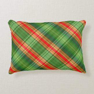 Coussins Décoratifs Pays rouge et vert plaid