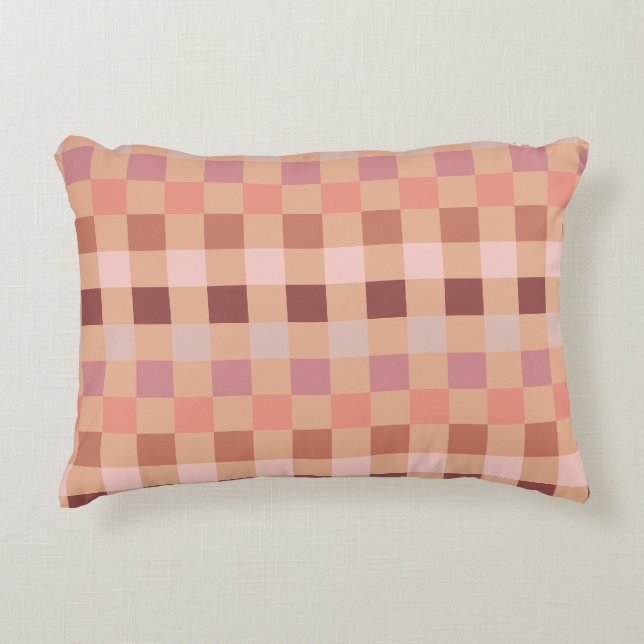 Coussins Décoratifs Peach Fuzz Checkerboard (Devant)
