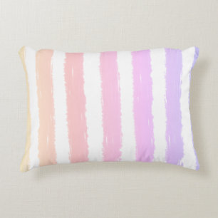 Coussins Décoratifs Peach rose Purple Rayures d'été
