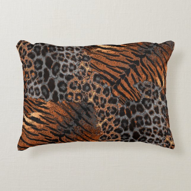 Coussins Décoratifs Peau de tigre léopard tendance (Devant)