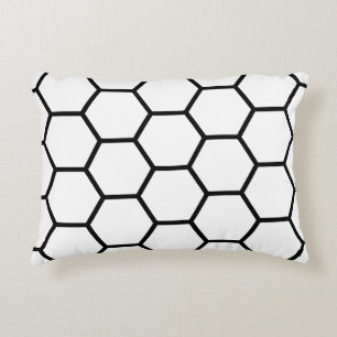 Coussins Décoratifs Peigne de miel blanc et noir