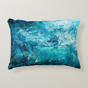 Coussins Décoratifs Peinture à l'huile abstraite montrant des vagues