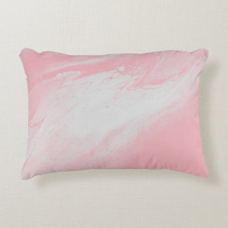 COUSSINS DÉCORATIFS PEINTURE ABSTRAITE ROSE ET BLANCHE