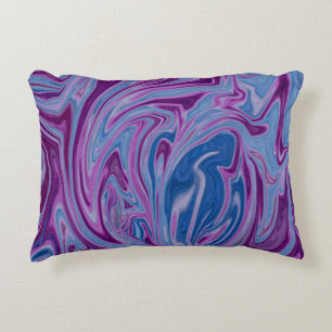 Coussins Décoratifs Peinture abstraite violette et bleue