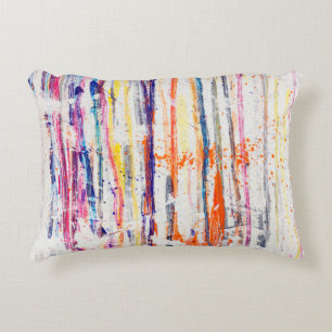 Coussins Décoratifs Peinture éclaboussée sur fond blanc, art, fin