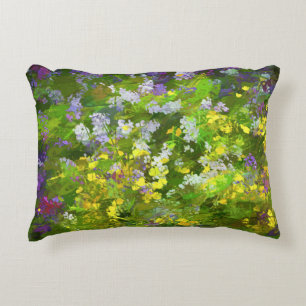 Coussins Décoratifs Peinture fleur sauvage Impasto - Art Fleur Origina