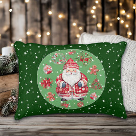 Coussins Décoratifs Père Noël scandinave Vert