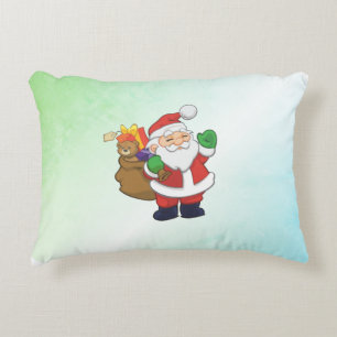 Coussins Décoratifs Père Noël Verte Avec Jouets