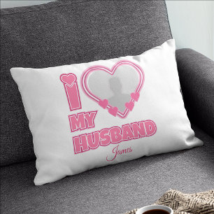 Coussins Décoratifs Personnalisé J'aime mon mari – Ajouter une photo e
