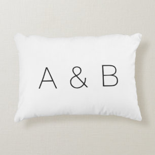 Coussins Décoratifs Personnaliser, personnaliser monogramme initiale a