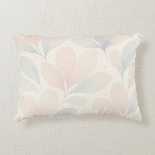 Coussins Décoratifs Pétales de Whisper - Flux Floral Pastel doux (Devant)