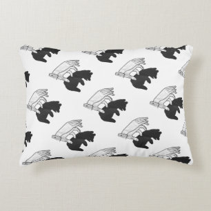 Coussins Décoratifs Petit ours Ours Silhouette Main