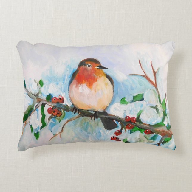Coussins Décoratifs Petit Robin (Devant)