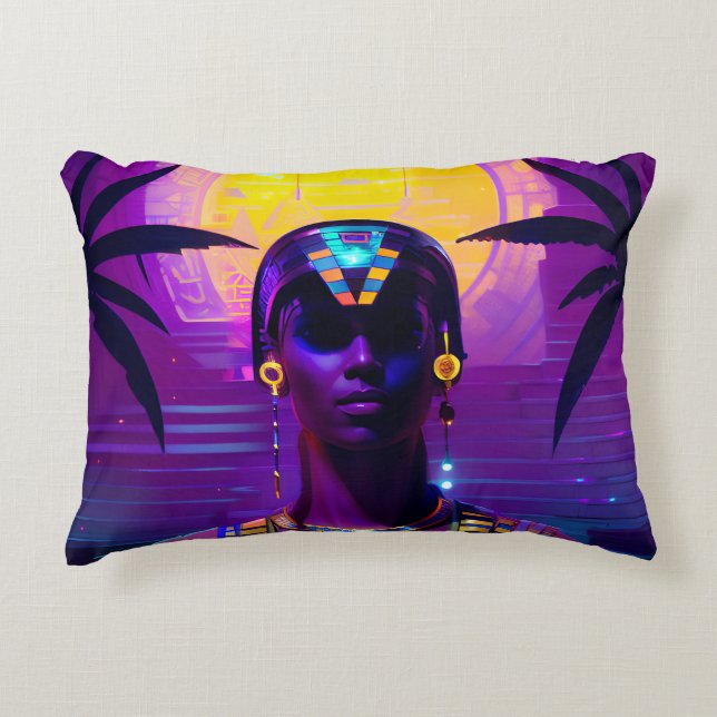 Coussins Décoratifs Pharaon Synthwave (Devant)