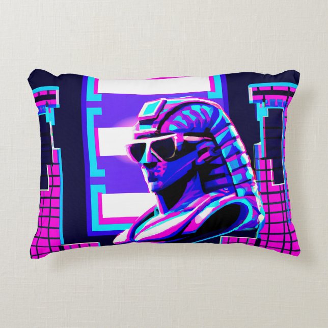 Coussins Décoratifs Pharaon Synthwave (Devant)