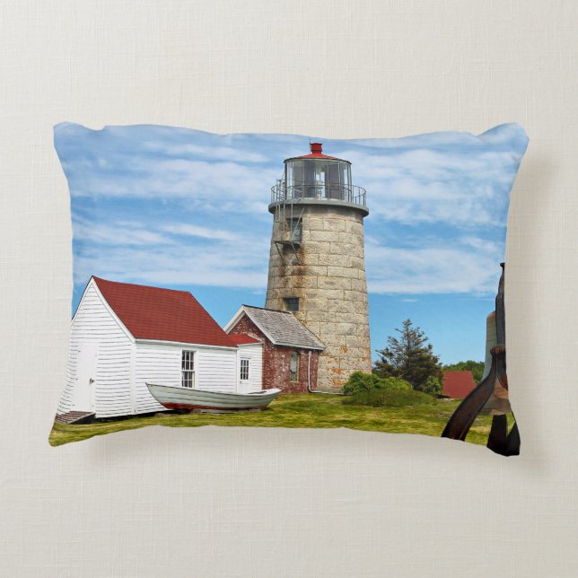 Coussins Décoratifs Phare de Monhegan Island, Maine (Dos)
