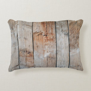 Coussins Décoratifs Photo de fond du panneau en bois