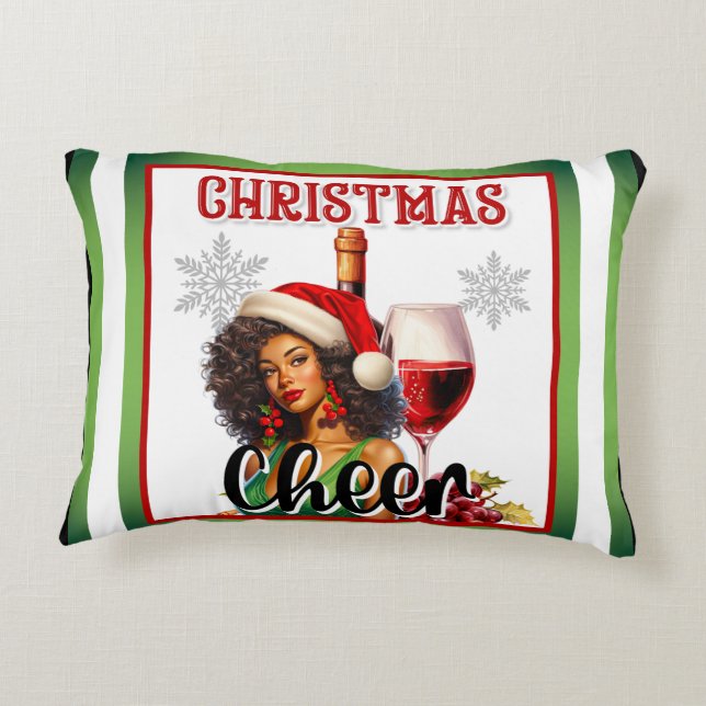 Coussins Décoratifs Pinup de Noël rétro (Dos)