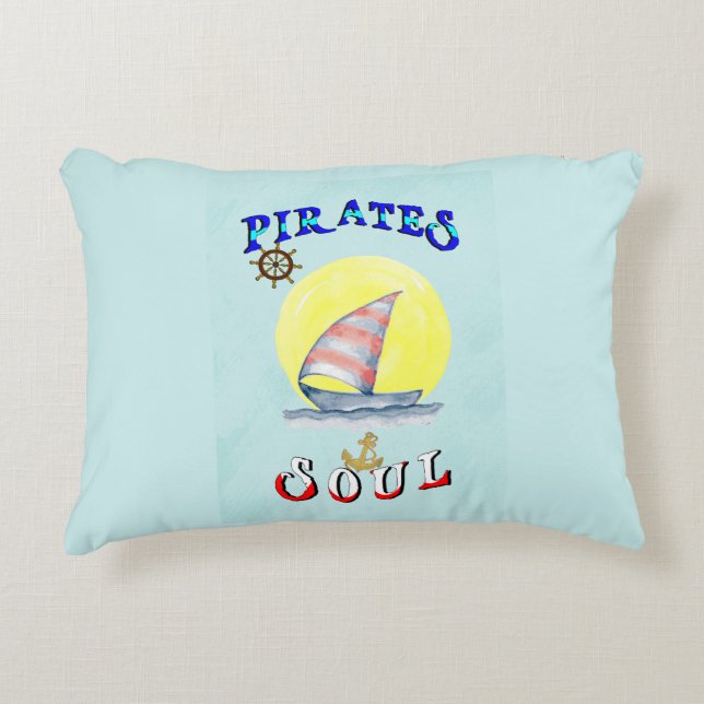Coussins Décoratifs Pirates Soul voilier Nautique Voile (Devant)