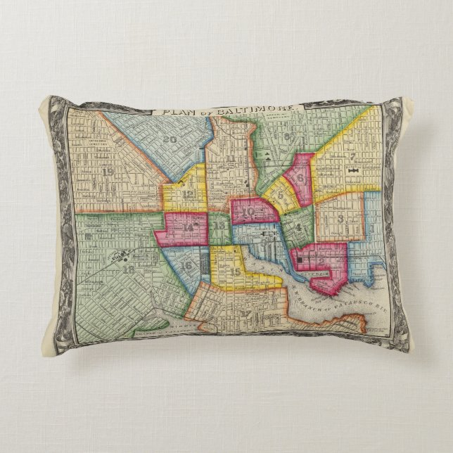 Coussins Décoratifs Plan de Baltimore (Devant)