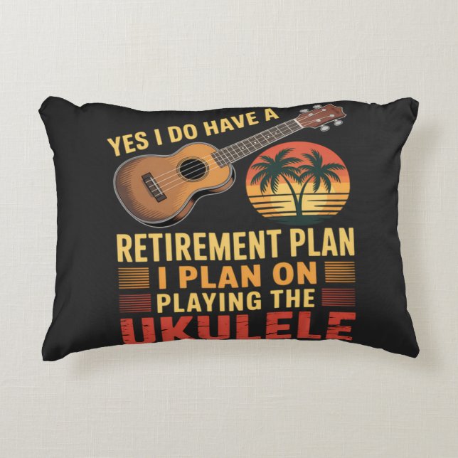 Coussins Décoratifs Plan de retraite Ukulele Drôle (Devant)