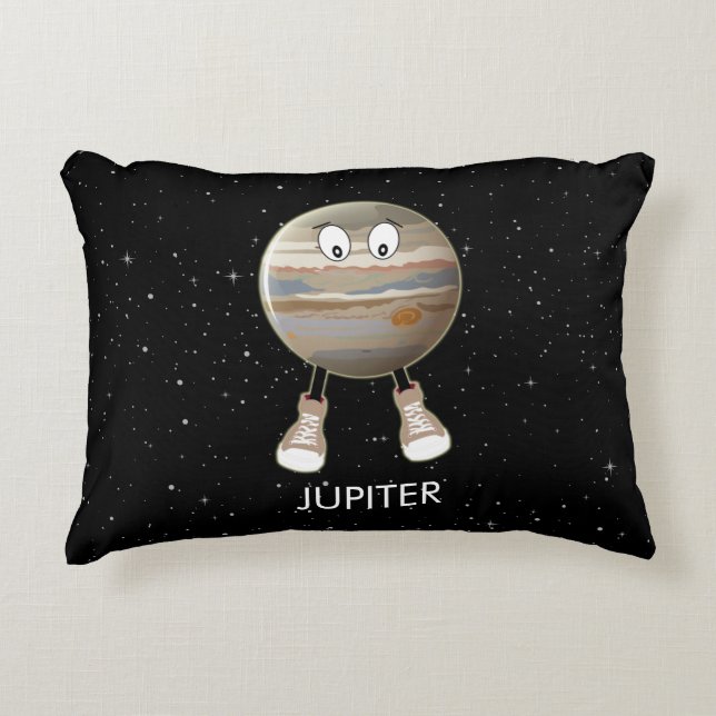 Coussins Décoratifs Planète Jupiter & Étoiles (Devant)