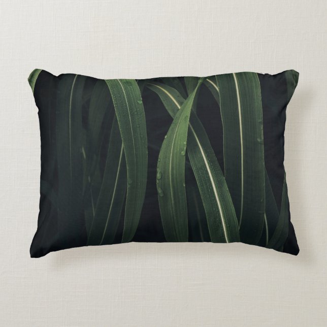 COUSSINS DÉCORATIFS PLANTE VERT (Devant)