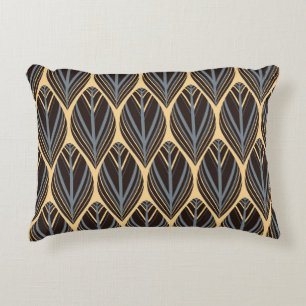 Coussins Décoratifs plumes de style indien motif sans couture en argen