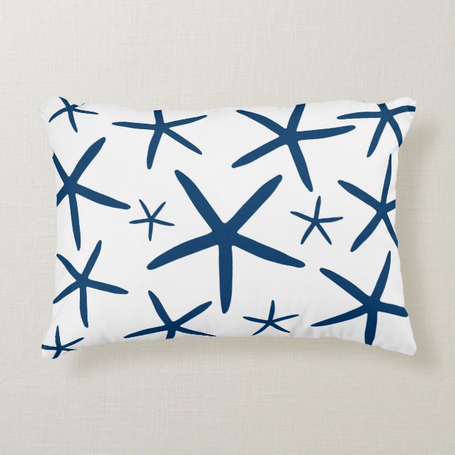 Coussins Décoratifs Poisson maigre | Bleu Marine (Devant)