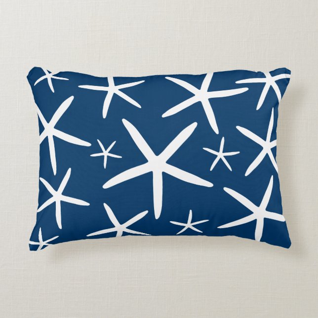 Coussins Décoratifs Poisson maigre | Bleu Marine (Devant)