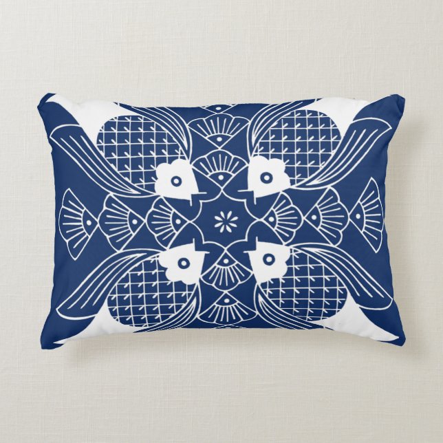 Coussins Décoratifs Poisson sous-marin avec Arrière - plan bleu (Devant)
